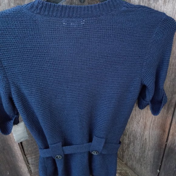 NWT Short Sleeved Belted Button Detail Cardigan Old Money Academia Career Preppy - Picture 5 of 13